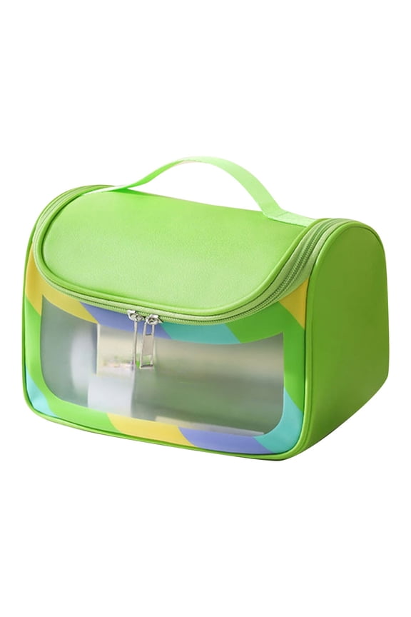 Light Transparent Makeup Bag Portable Travel Cosmetic Organizer Hand Held Sundries Storage Pouch for Daily Necessities