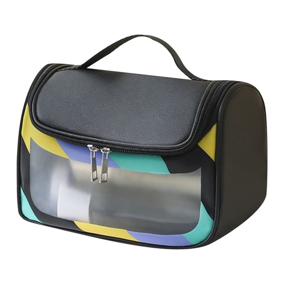Light Transparent Makeup Bag Portable Travel Cosmetic Organizer Hand Held Sundries Storage Pouch for Daily Necessities