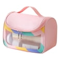thumbnail image 1 of Light Transparent Makeup Bag Portable Travel Cosmetic Organizer Hand Held Sundries Storage Pouch for Daily Necessities, 1 of 3
