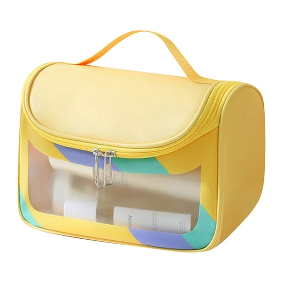 Light Transparent Makeup Bag Portable Travel Cosmetic Organizer Hand Held Sundries Storage Pouch for Daily Necessities