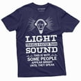 thumbnail image 1 of Light Travels Faster Than Sound Funny T-Shirt Geeky Science Tee (4X-Large Navy Blue), 1 of 5