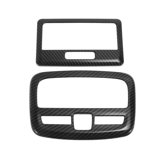 Light Trim Bezel for Suzuki Fronx 2024-2025 Front Row Rear Row Lamp Bezel Light Cover Decor Carbon Fiber Black 2 Pcs