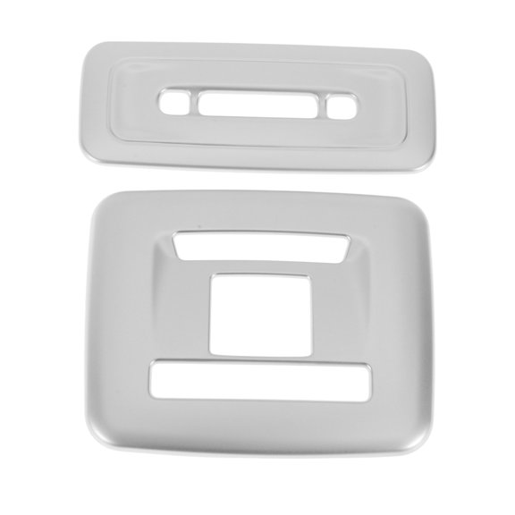 Light Trim Bezel for Toyota Prius 2023 Front Row Rear Row Lamp Bezel Light Cover Decor Silver Tone ABS 2 Pcs