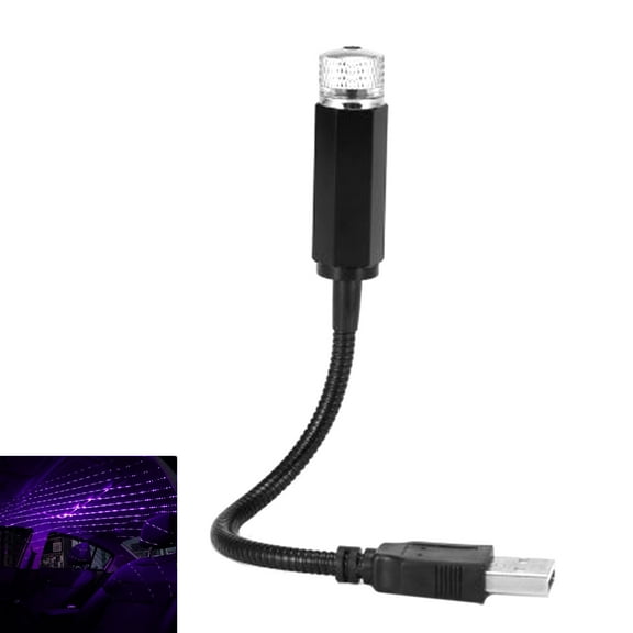 Light USB 360 Degree Rotatable Metal Interior Star Lamp Starry Projector for Car