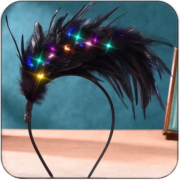 Light Up 1920s  Fascinator Headband LED   Party Hair Accessories for Women