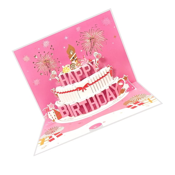 Light Up 3D Birthday Card with Music Celebration Card Family Gathering Card