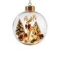 thumbnail image 1 of Light‑Up 3D Christmas Ball Ornament,Acrylic Hanging Christmas Story Ornament,Battery Operated Glowing Christmas Tree Scene Decoration For Holiday Home Indoor Decor(Reindeer-2.76"), 1 of 2