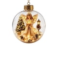 thumbnail image 1 of Light‑Up 3D Christmas Ball Ornament,Acrylic Hanging Christmas Story Ornament,Battery Operated Glowing Christmas Tree Scene Decoration For Holiday Home Indoor Decor(Angel-2.76"), 1 of 2