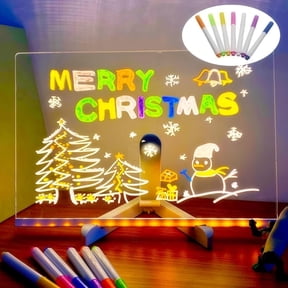 Light Up Acrylic Message Board, LED Drawing and Writing Pad, Rewritable7.87in*11.8in