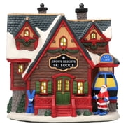 Light-Up Alpine Ski Lodge Christmas Village Building, Multicolor, 9", by Holiday Time
