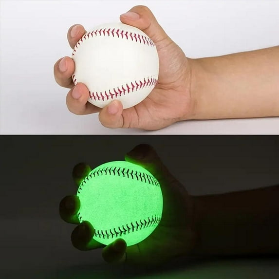 Light Up Baseball, Glow in The Dark Baseball with Cork Core, 9 Inch Night Training Ball for Kids Boys Girls Adults, Perfect Gift for Baseball Fans