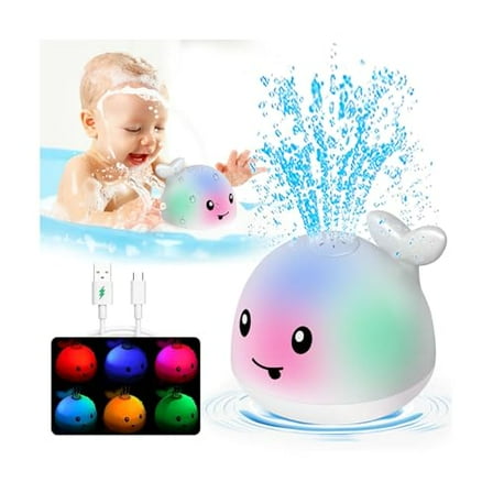 Light Up Bath Toys - Water Table - Whale Water Spray Toy- Bathtub Floating Pool Toy- Birthday Gifts