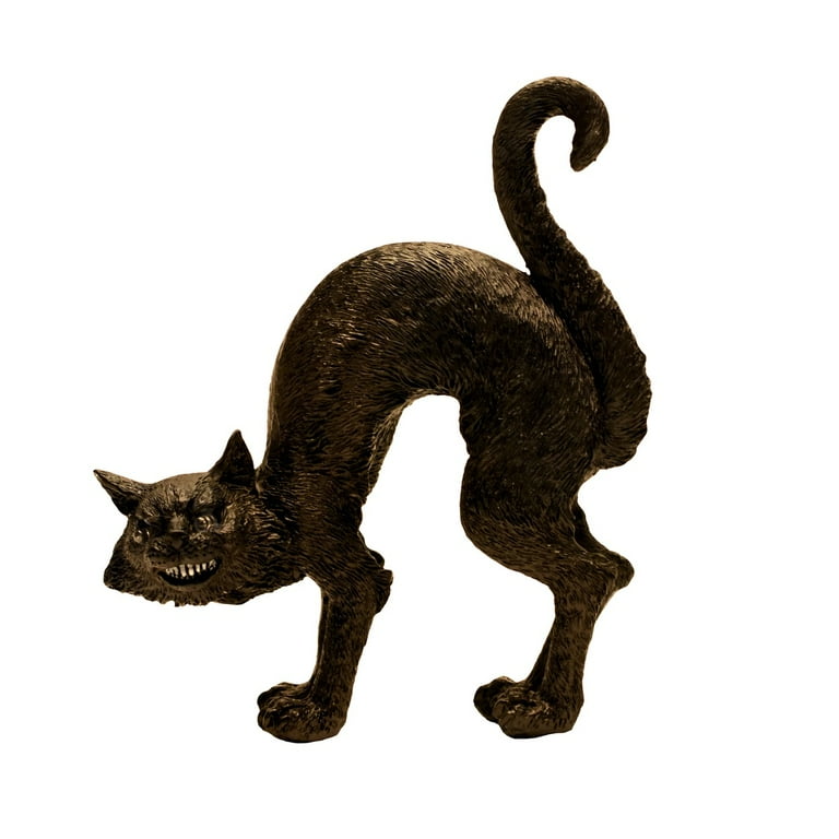 Spooky Black Cat Light Up Glow Eyes LED Halloween Party Decor Haunted House Prop Spooky Black Cat Light Up Glow Eyes LED Halloween Party Decor Haunted House Prop