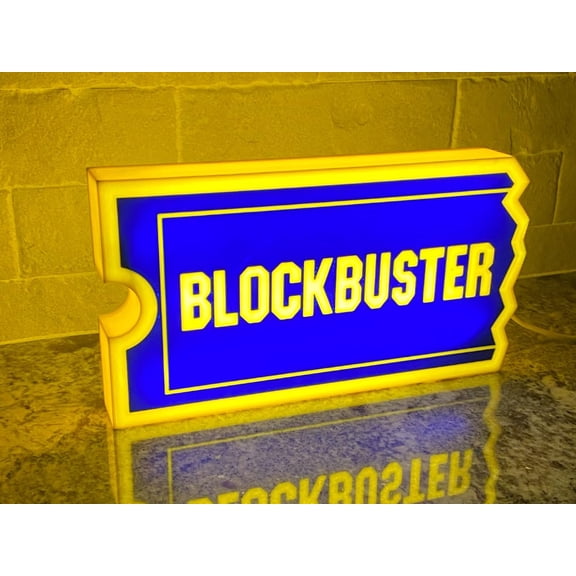 Light Up Blockbuster Video Decoration 3d Printed Sign Extra Large XL 9 Wide