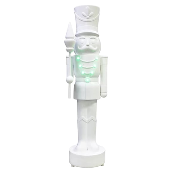 Light-Up Blow Mold Paint-it-Yourself Nutcracker Christmas Decoration, White