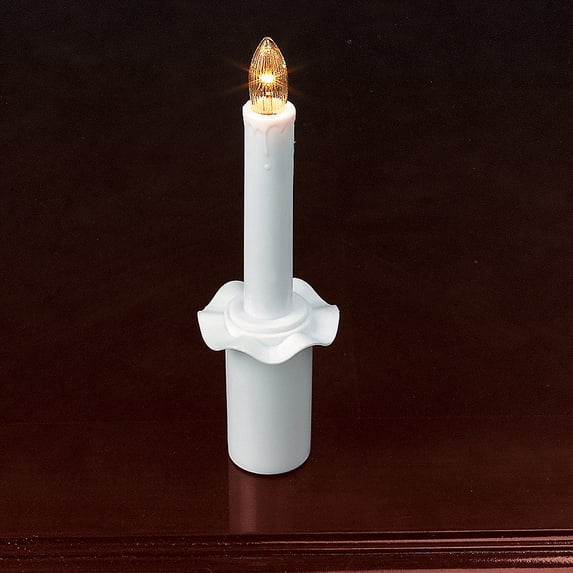 Fun Express - White Caroller Candles for Christmas - Home Decor - Candles And Candle Accessories - Non - Wax Candles - Christmas - 12 Pieces