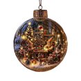 thumbnail image 1 of Light Up Christmas Ball Ornament,3.15in LED Clear Hanging Bauble with Miniature Scene,Holiday Tree Party Home Decor Gift, 1 of 6