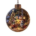 thumbnail image 1 of Light Up Christmas Ball Ornament,3.15in LED Clear Hanging Bauble with Miniature Scene,Holiday Tree Party Home Decor Gift, 1 of 6