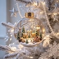 thumbnail image 1 of Light Up Christmas Ball Ornament, LED Clear Hanging Bauble with Miniature Scene, Holiday Tree Decor, 1 of 6