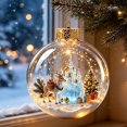 thumbnail image 1 of Light-Up Christmas Balls, Glowing Christmas Story Ornament, Light-Up Mini Holiday Scene with Warm LED Light, 1 of 7