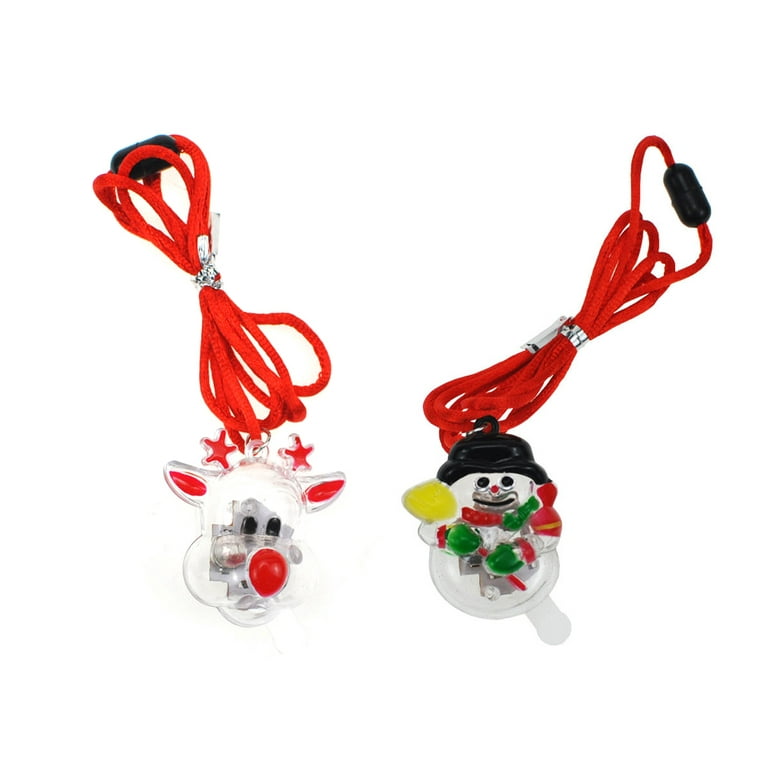Light-Up Christmas Bulb Necklaces, Festive Holiday Necklaces