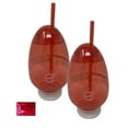 thumbnail image 1 of Light Up Christmas Bulb Tumbler Cup  2-Pack –Holiday Drinkware with Straw & Lid, Reusable Plastic Christmas Party Cups + BONUS LaPrima Morceau Bonbon, 1 of 6