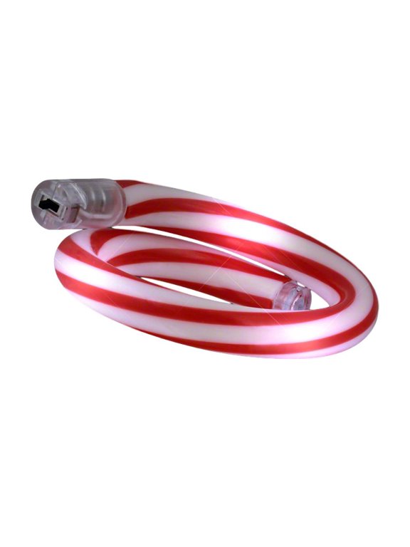 Light Up Christmas Candy Cane Tube Bracelet