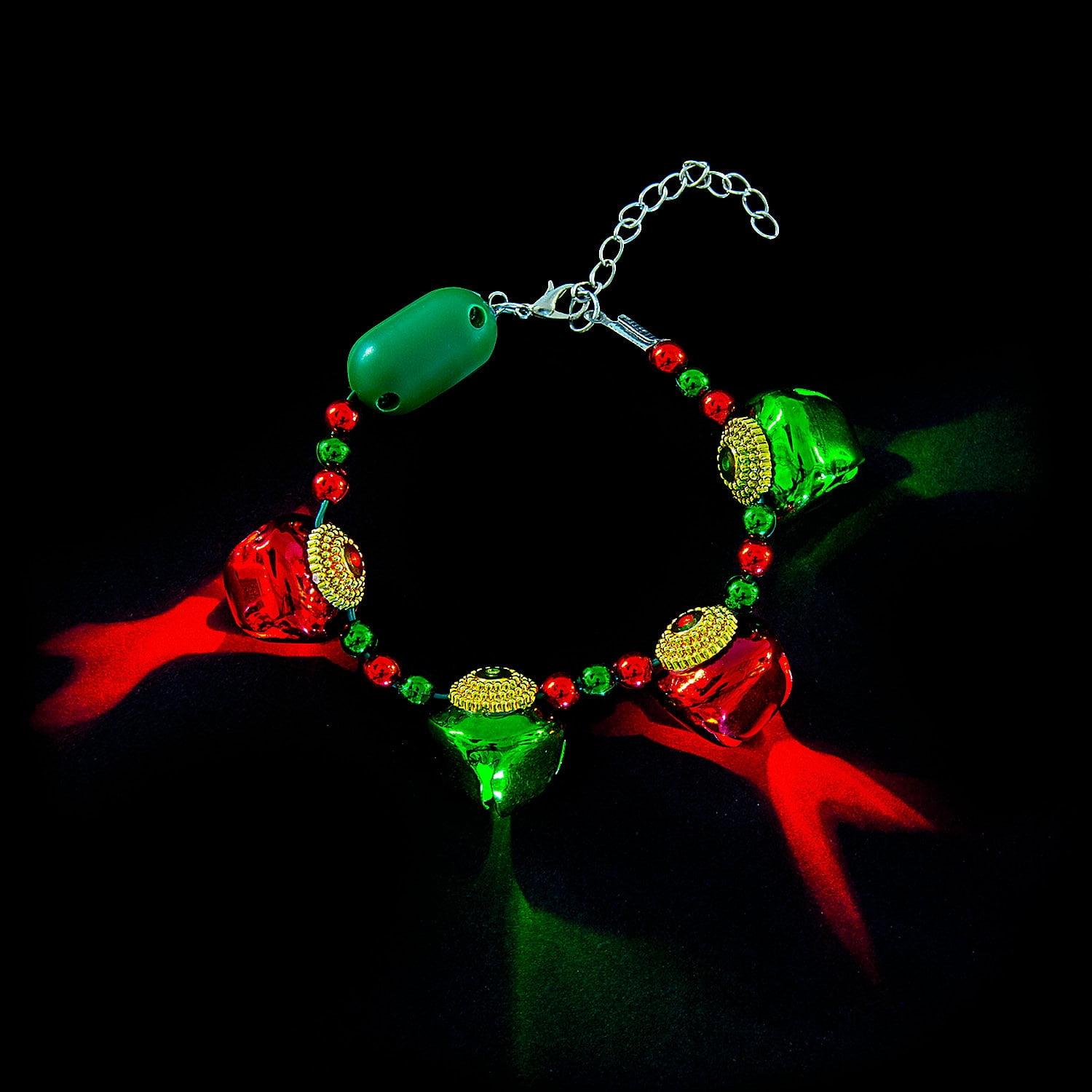 Green light up jewelry sale