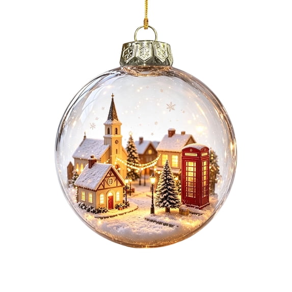 Light-Up Christmas Story Ornament, Mini Holiday Scene With Warm LED ...