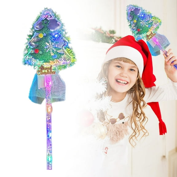 Light Up Christmas Tree Wand Flashing LED For Kids Thrilling Light Show Fun Holiday Stocking Stuffer For Boys And Girls Christmas Light up Wand