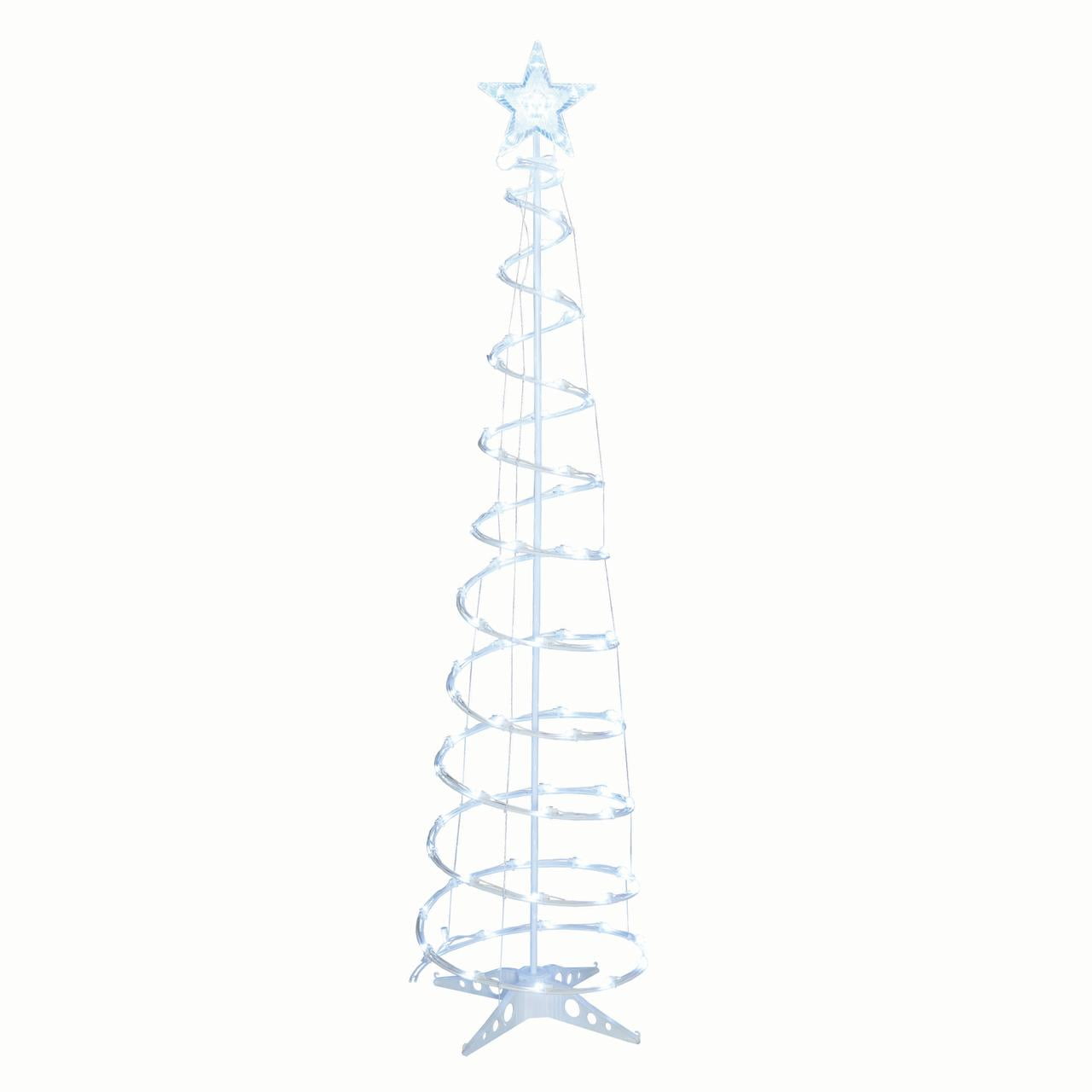 LightUp Cool White LED Spiral Christmas Tree, 6 ft, by Holiday Time