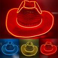 thumbnail image 1 of Light Up Cowboy Hat, Cowboy Hat for Festivals, Raves & Costumes LED Neon Western Party Hat, 1 of 4