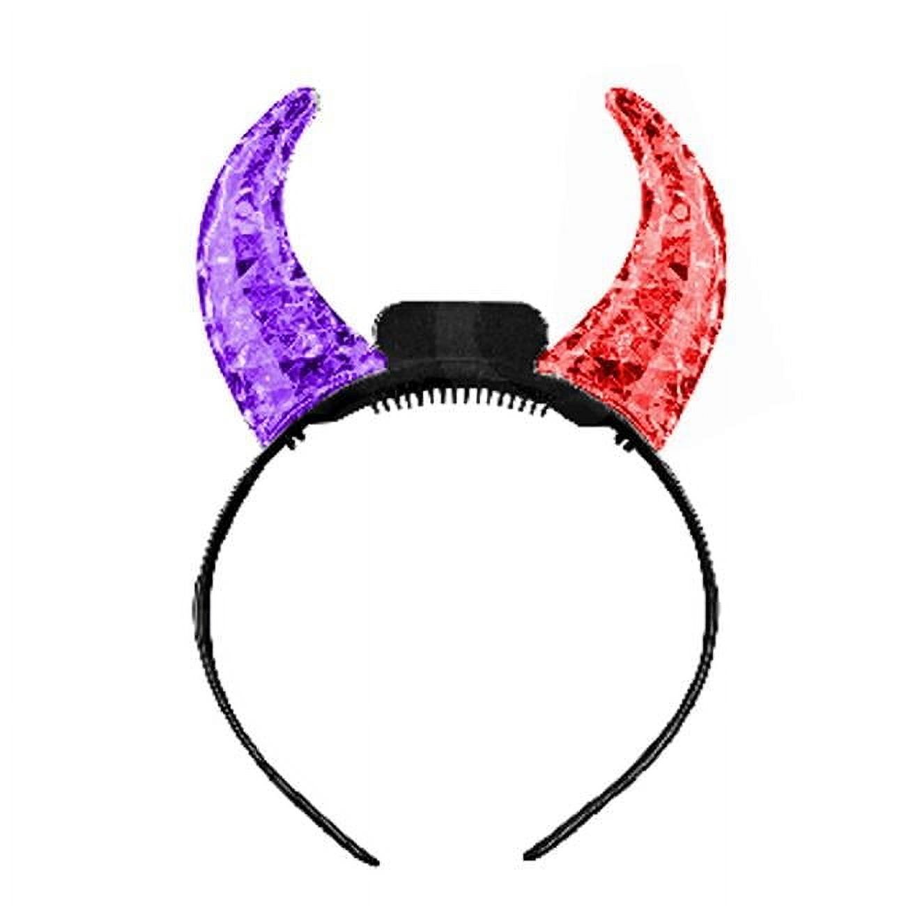 Folyba Devil Horns Headband,Devil Horns Halloween Headbands For Women And Girls,Hair Accessories Dress Up For Part (Black,3) At Women's Clothing Store