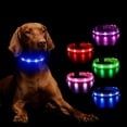 Light Up Dog CollarsRgb Lighted Dog Collar Flashing Led Dog Collar Rechargeable WaterResistant