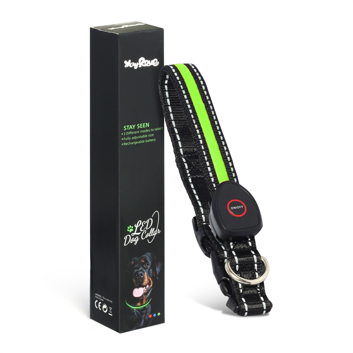 Light Up Dog Collars,Safety LED Dog Collars USB Rechargeable Glow in