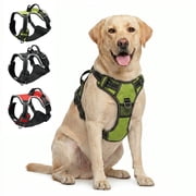 No Pull Dog Harness for Small Medium Large Dogs, Adjustable Reflective Dog Vest with Handle, Comfortable Walking and Training Harness, Medium, Green - Medium, G