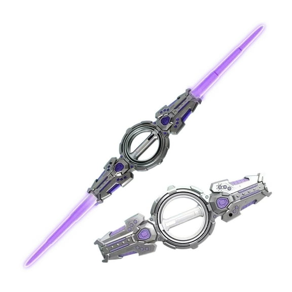 Light Up Double-Edged Sword with Colorful LED Lights, Instant Deployment, Realistic Effects, 360° Rotational Action Toy for Dynamic Play