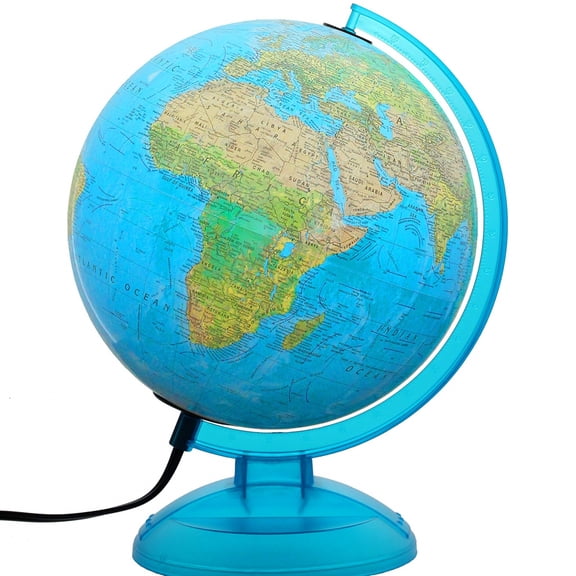 Light Up Educational World Globe, Illuminated Desk Globe for Kids, Geography Learning Globe for Home & Classroom