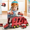 thumbnail image 1 of Light-Up Engineering Vehicle, Friction Powered Container Truck, Music Sound Push-Go Toy, Construction Simulation Model, Educational Play Gift, 1 of 9