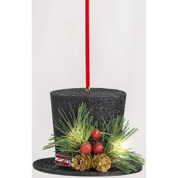 Light-Up FROSTY THE SNOWMAN HAT Christmas Ornament, Primitives by Kathy