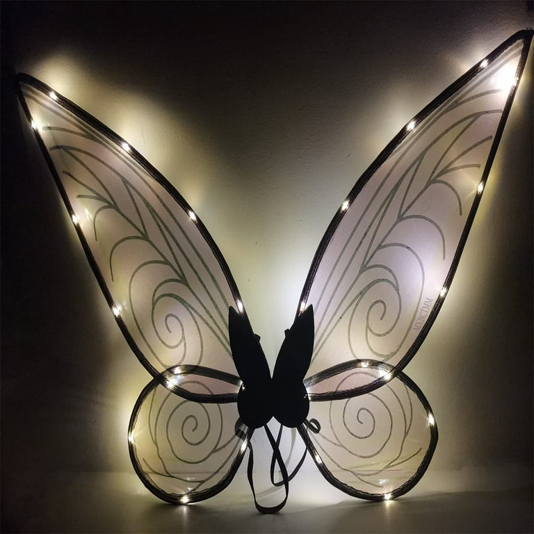 Fairy Wings For Girls Adults Light Up Butterfly Wings Led Fairy Wings For  Kids Women Halloween Cosplay