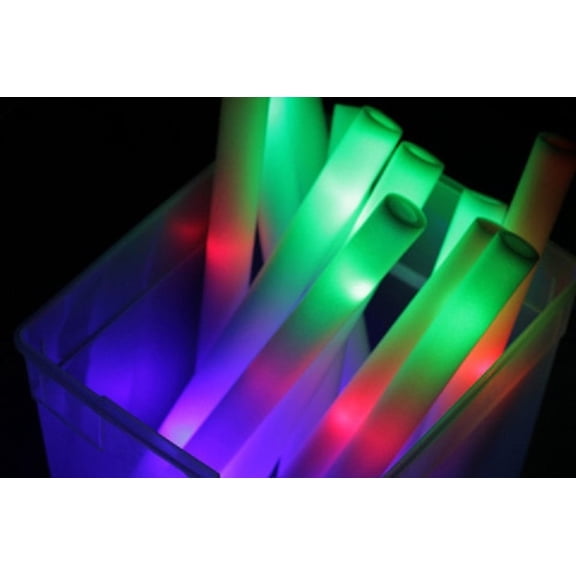 Light Up Foam Sticks LED Wands Batons DJ Party Flashing Glow Sticks 50 sticks