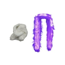 Light Up Fur Boa 5.6ft Plush Furry Scarf with LED Lights for Rave Dance Party Birthday Wedding Carnival