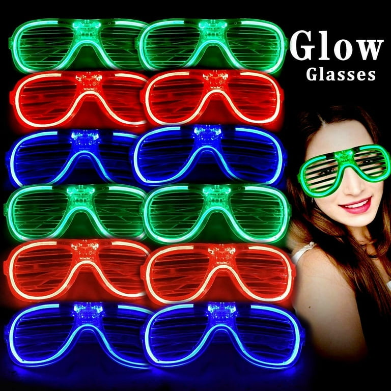 Light Up Glasses Bulk Party Favors Glow in The Dark LED Glasses Party  Supplies 12 Pieces 