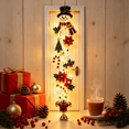 thumbnail image 1 of Light-Up Glowing Christmas Door Hanger, Festive Party Hanging Decor, Lighted Christmas Home Accent, 1 of 5