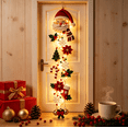 thumbnail image 1 of Light-Up Glowing Christmas Door Hanger, Lighted Winter Holiday Decor, Festive Christmas Door Ornament, 1 of 5