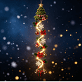 thumbnail image 1 of Light-Up Glowing Christmas Door Hanger, Winter Holiday Door Hanger, Lighted Christmas Home Accent, 1 of 5