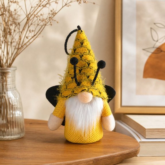 Light Up Gnome Hanging Ornaments Winged Faceless Tomte Dolls Knitted Spring Decor for Tree Tiered Tray Mantel Indoor Home