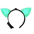 thumbnail image 1 of Light Up Green Cat Ears Headband, 1 of 1
