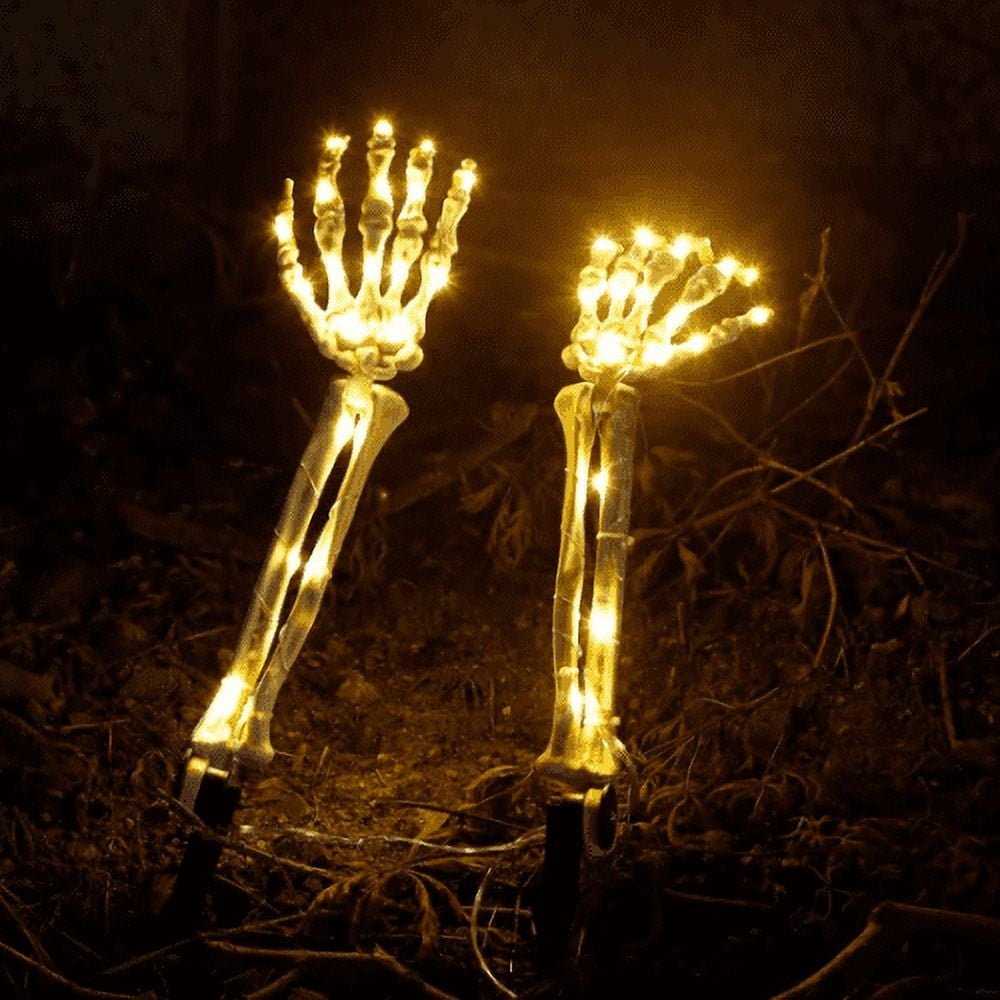 Light Up Halloween Decorations Outdoor Skeleton Arm Stakes, Halloween